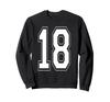 Свитшот с номером 18 в стиле Varsity, яркий, спортивный, для дня рождения