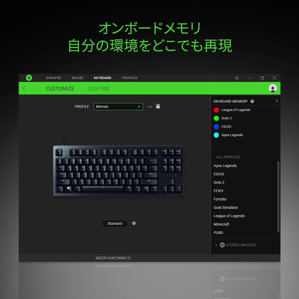 Razer Игровая клавиатура Huntsman Tournament Edition JP Линейный оптический переключатель Японская раскладка JP Сверхскоростная работа Линейная тактильная клавиатура Без цифрового блока