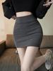 Пикантная облегающая миди-юбка с высокой талией для женщин - Эластичная, стройнящая, маленькая юбка на весну/осень