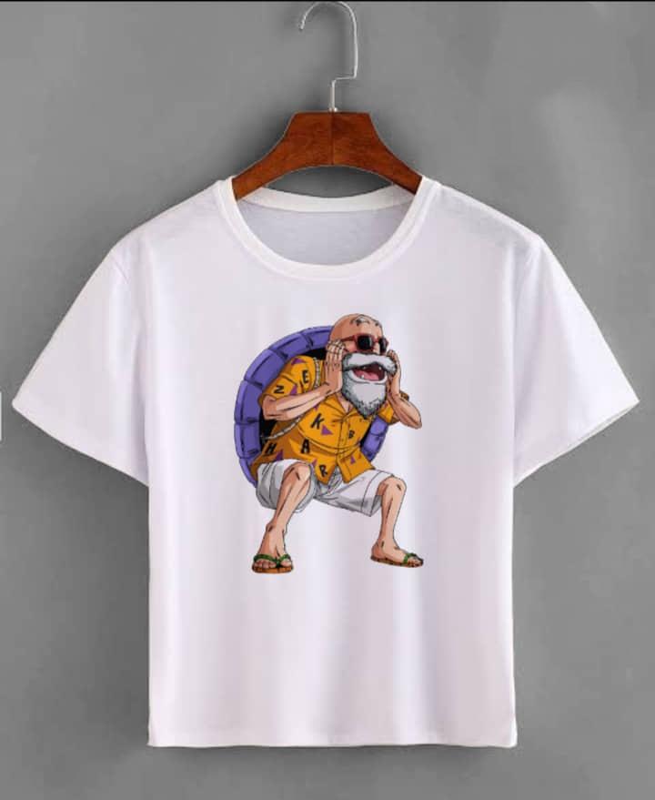 2026 Summer Dragon Ball Kid Goku Unisexs TShirt White Wu Symbol Graphic 100 Cotton Oversized Breathable Casual Short Sleeve Tee