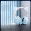 Игровая гарнитура с кошачьими ушками и градиентным цветом Bluetooth со светящимся эффектом
