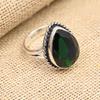 Удивительное ювелирное кольцо ручной работы из стерлингового серебра 925 пробы с хром-диопсидом
