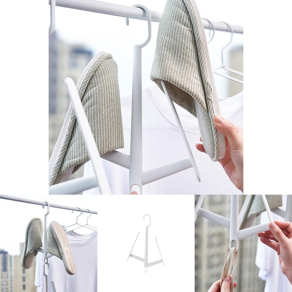 Японская минималистичная сушилка для обуви, креативная балконная подвесная вешалка для обуви, белый пластик