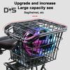 Bike Rear Storage Basket Heavy Duty Large Capacity Universal MTB Road Mountain Bicycle Metal Wire Basket Bike Accessories