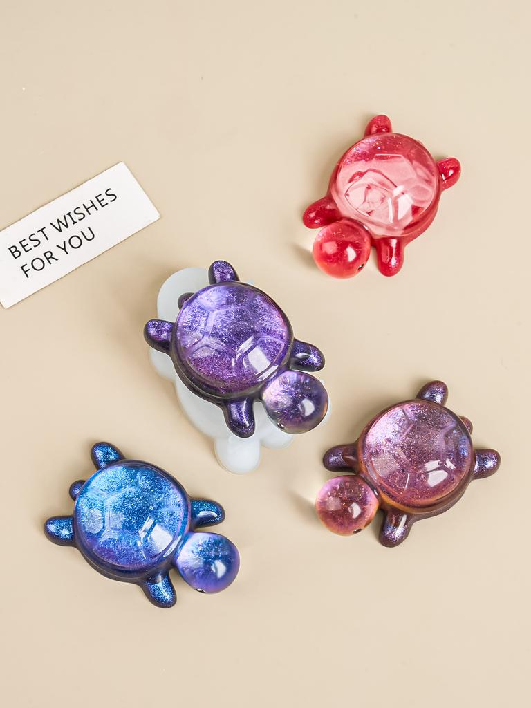 Cute Little Sea Turtle Silicone Mold DIY Epoxy Resin Casting Mould 3D Animal Crystal UV Glue Making Molds Mini Tabletop Ornament