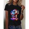 Women's Christmas Santa Claus Graphic Casual Round Neck Short SleeveT-Shirt
