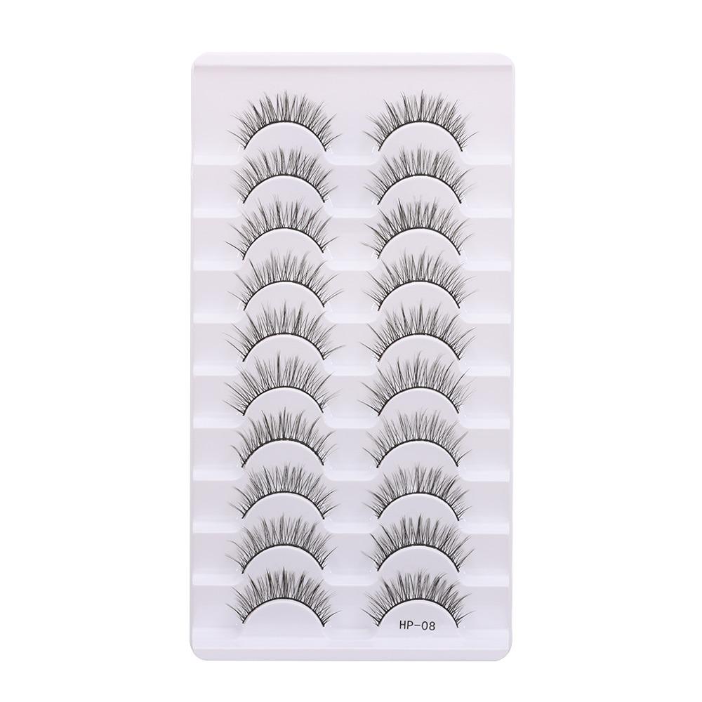 10 Pairs Natural Long False Eyelashes Fluffy Manga Lashes Fake Lashes  Eye Makeup Tool