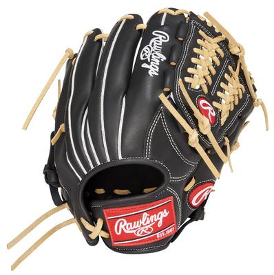 Rawlings ПРОФЕССИОНАЛЬНАЯ ПЕРЧАТКА EXCEL для бейсбола, размер L, HOH® – Стиль FS–, Юниорская, Универсальная, GJ6HEN6L1FS, Черная, (Бросок правой рукой)