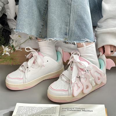 Новая студенческая повседневная спортивная обувь с буквенным принтом и низким верхом, модная корейская спортивная обувь на плоской подошве одинакового цвета, женская осень