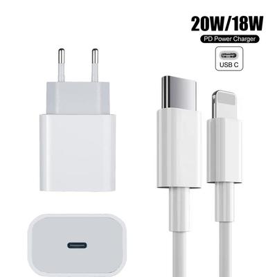 Зарядное устройство Pd Usb C 20 Вт / 18 Вт для Apple Iphone 12 Pro Max 12 mini 11 Быстрое зарядное устройство Type C для iPhone13 Pro max 8 8plus X XS MAX XR Адаптер для быстрой зарядки