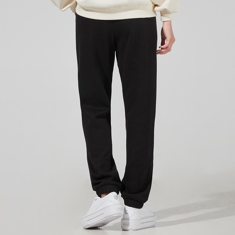 PUMA Knitted Sweatpants Women's Black Moderate Straight Fit Pants 848248-01