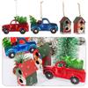 Праздничные принадлежности Рождественские подвесные украшения Форма домика Украшения для рождественской елки Подвески в виде грузовика и автомобиля