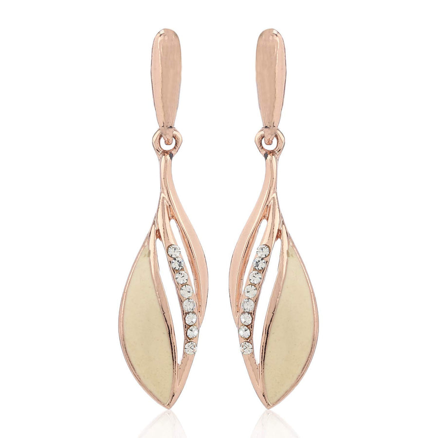 Комбинированные серьги Estele на день Святого Валентина для жены/подруги из розового золота для девочек и женщин