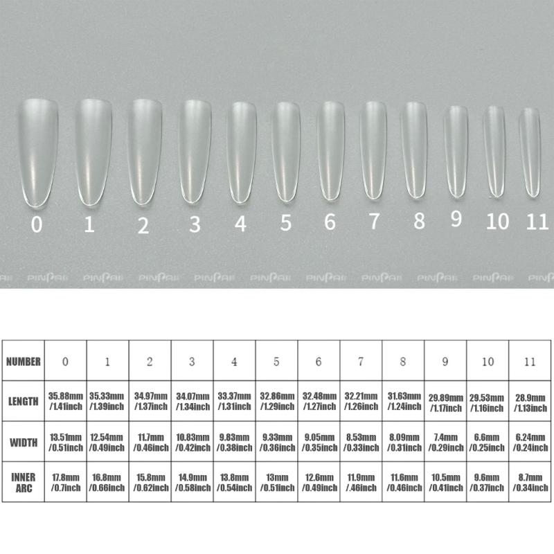 240 Pcs Clear False Nail Tips Full Cover Stick on Nail Press On Nail Artificial Nail Extras Long Nail Tips