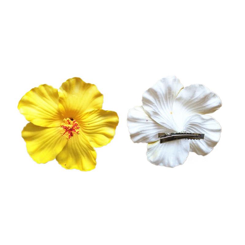 Гавайские красочные заколки для волос с цветами для женщин и девочек, романтические богемные заколки с челкой на бок, заколки для волос Bb, аксессуары для волос