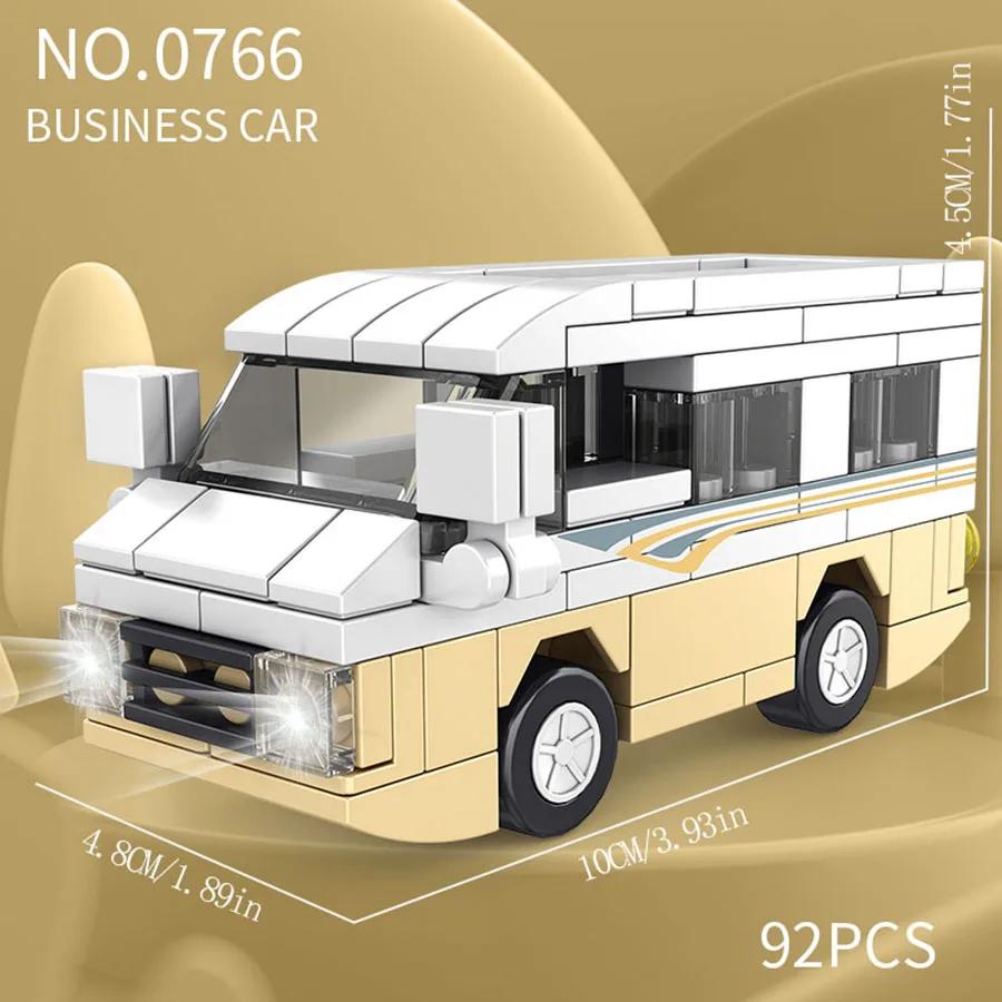Забавная модель городского транспортного средства из строительных блоков, школьный автобус, пожарная машина, скорая помощь, служебный автомобиль, хороший праздничный подарок для друзей