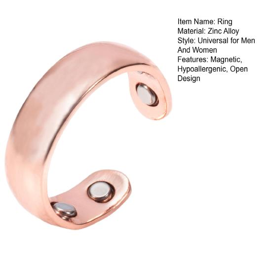 Magnetic Acupressure Ring Zinc Alloy Menopause Ring Hypoallergenic Open Design Ring Promotes Sleep Quality