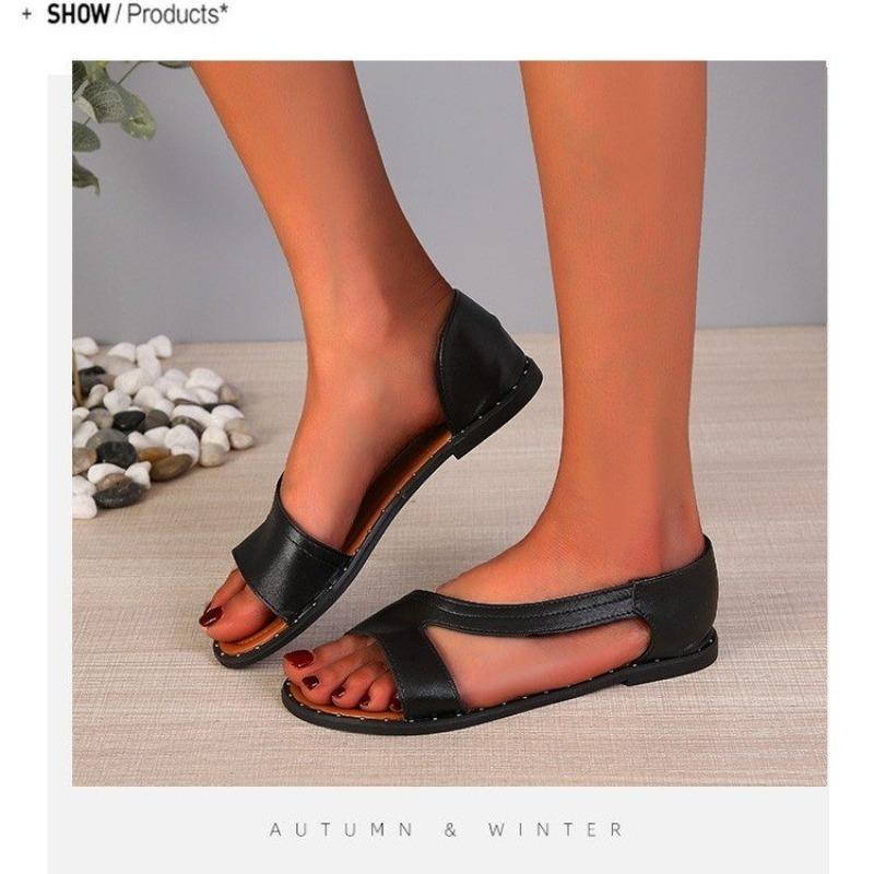 Новые летние женские сандалии на плоской подошве, повседневные удобные женские шлепанцы, модная износостойкая уличная женская обувь