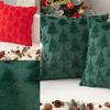 Christmas Plush Faux Fur Pillow Covers Soft Xmas Christmas Decor for Sofa Couch Bed Living Room, 45x45cm Throw Pillow Cover