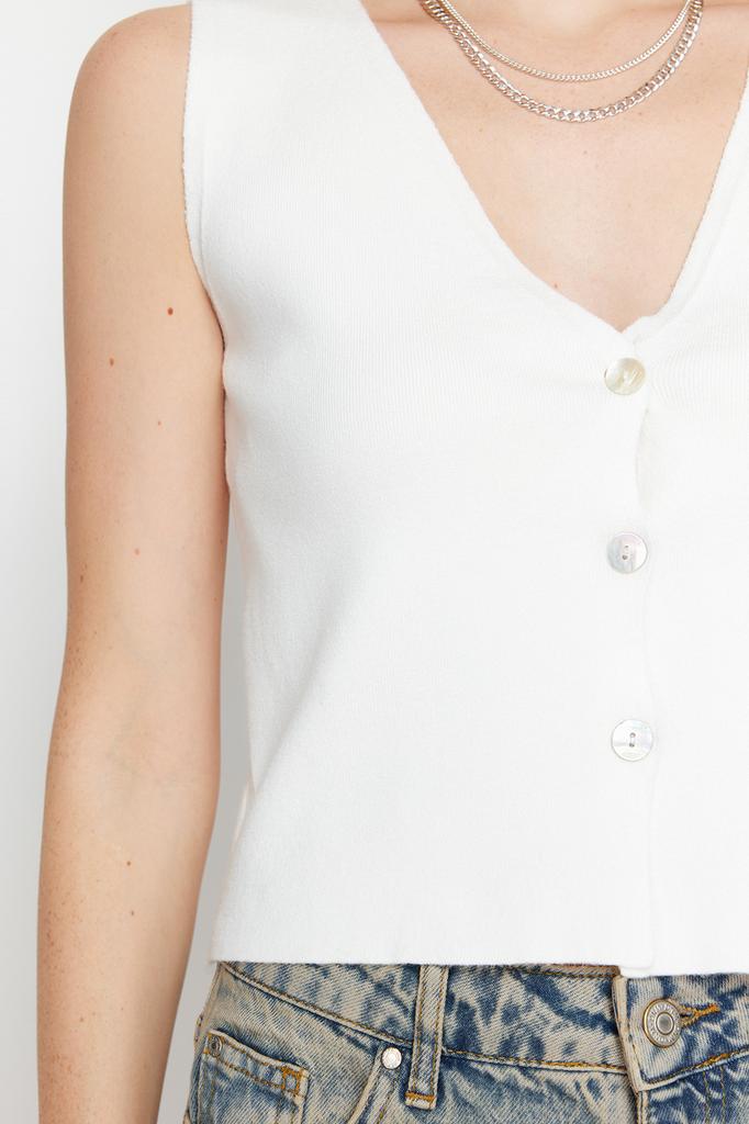 Women's Fashion New Blouse Brown Basic Vest Look Premium Yarn Special Yarn Knitwear Blouse