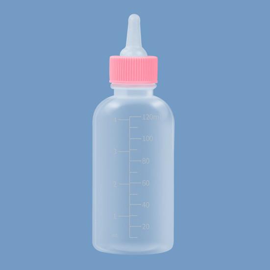 Milk Bottle Clear Scale Soft Nipple Silicone Pet Feeding Bottle for Kitten Puppy