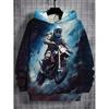 3D Printed Extreme Motorcycle Pattern Hooded Sweatshirt Children's Clothing, Perfect Gift