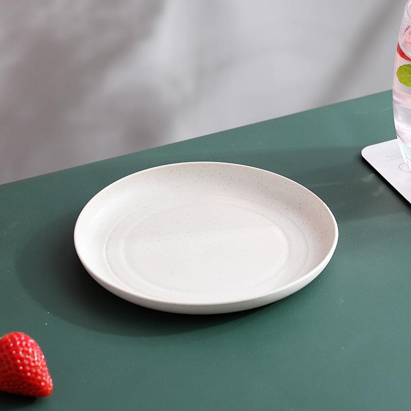 5 шт. обеденных тарелок из пшеничной соломы, набор обеденных тарелок, экологически чистый полный набор столовых приборов, кухонные принадлежности, тарелки, столовая посуда