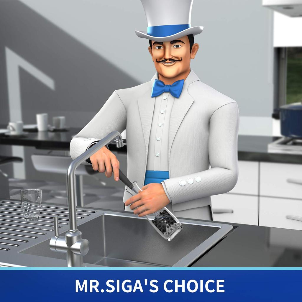 Бутылка для чистки воды высокая и кружки MR.SIGA Щетка с длинной ручкой, Черная, бутылки, стаканы, (2 куска)