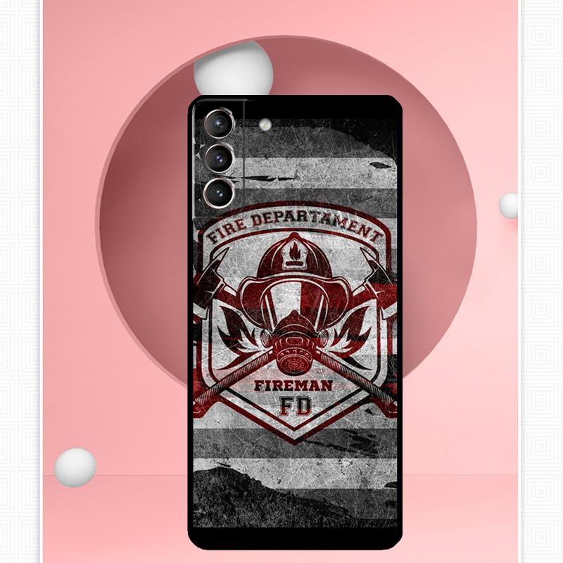 Firefighter Heroes Fireman Case For Samsung Galaxy S22 S23 S24 Ultra Note 20 10 S8 S9 S10 Plus S21 S20 FE Soft Cover