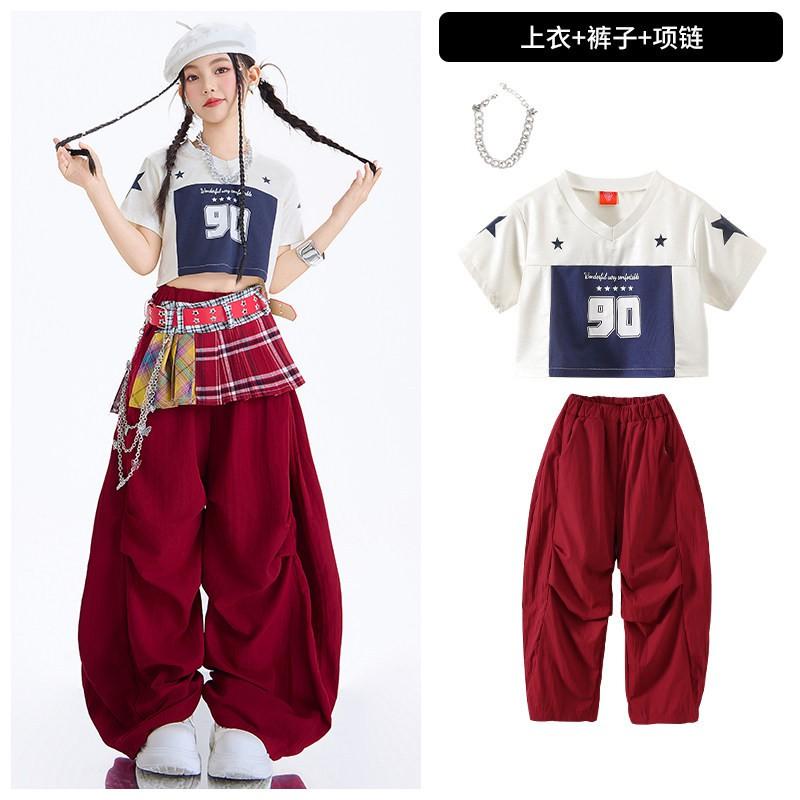 Kids Jazz Dance Outfit Girls Streetwear Performance Costume