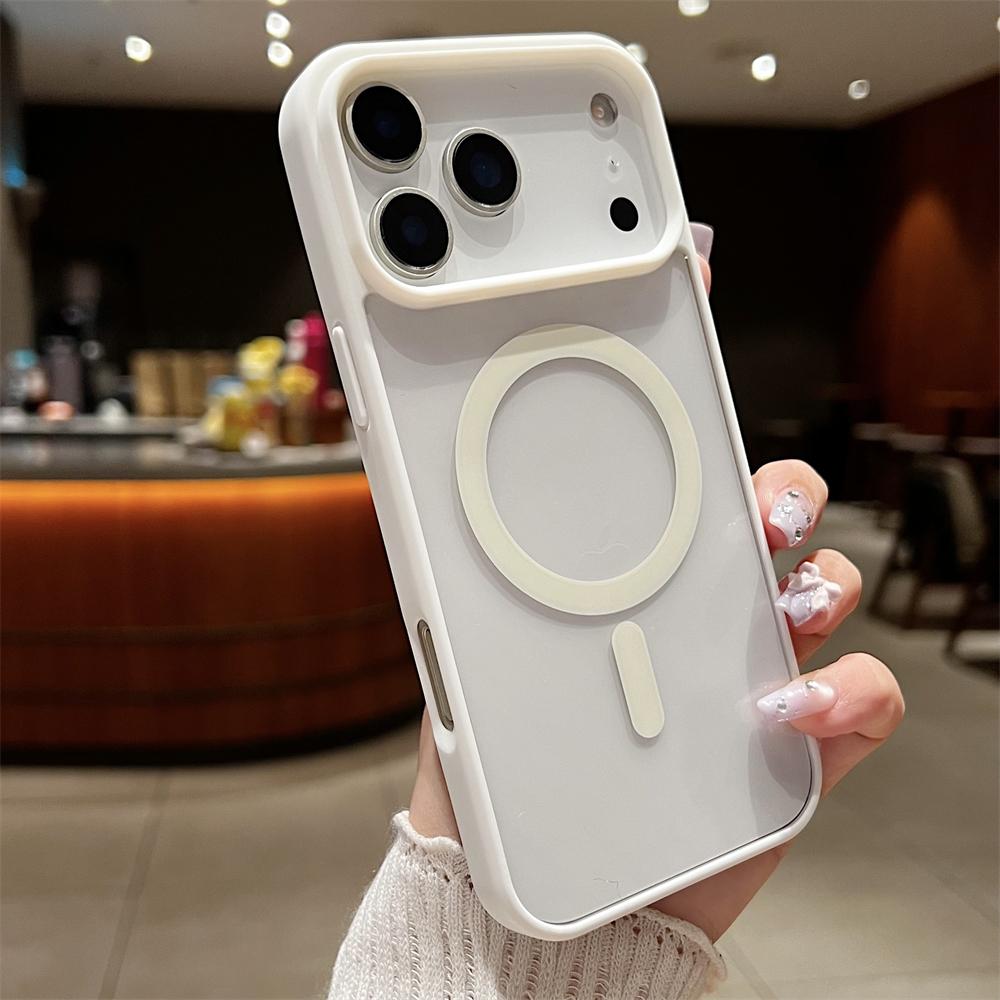 Роскошный противоударный чехол с магнитной фиксацией для iPhone 17 Air 16 15 14 Plus 13 12 11 Pro Max для беспроводной зарядки MagSafe Чехол-накладка
