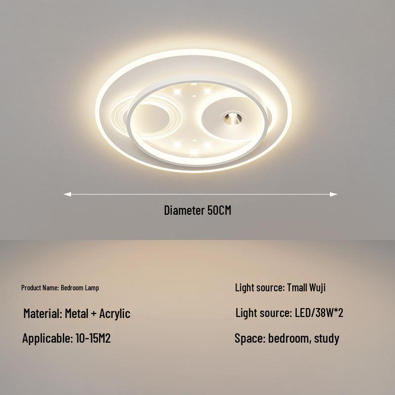LED Ceiling Light: Simple, Atmospheric Design for Living Room, Bedroom, or Dining Room