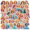 50 Cute Little Princess Graffiti Stickers Children'S Diy Stickers Water Cup Waterproof Decorative Stickers