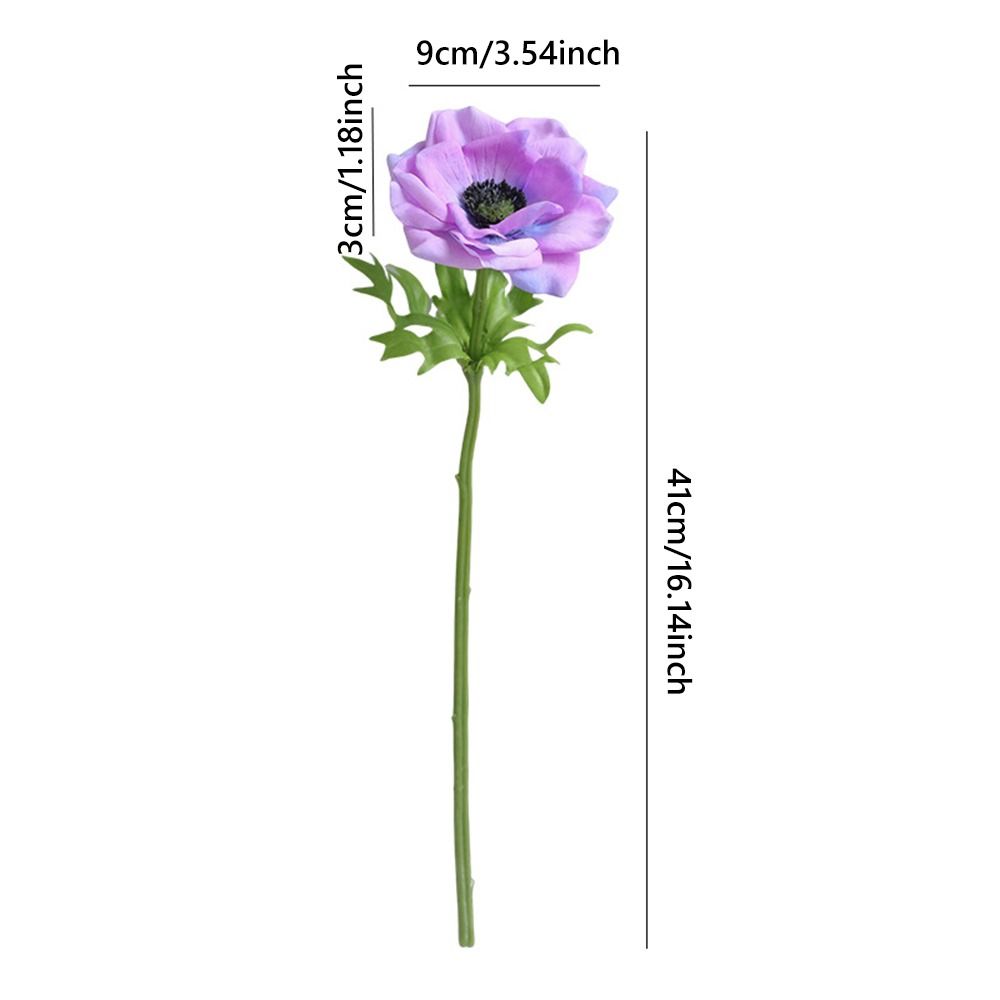 Multicolor Corn Poppy Artificial Flower Green Leaves Faux Flower Fake Flower  Home Decoration