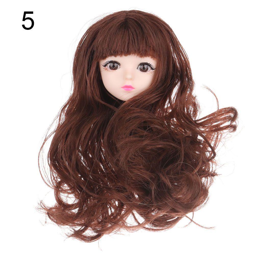 3D Eyes Hairstyles 1/6 BJD Doll Head Ancient Doll Accessories 30 Dolls Joint DIY Head Wear