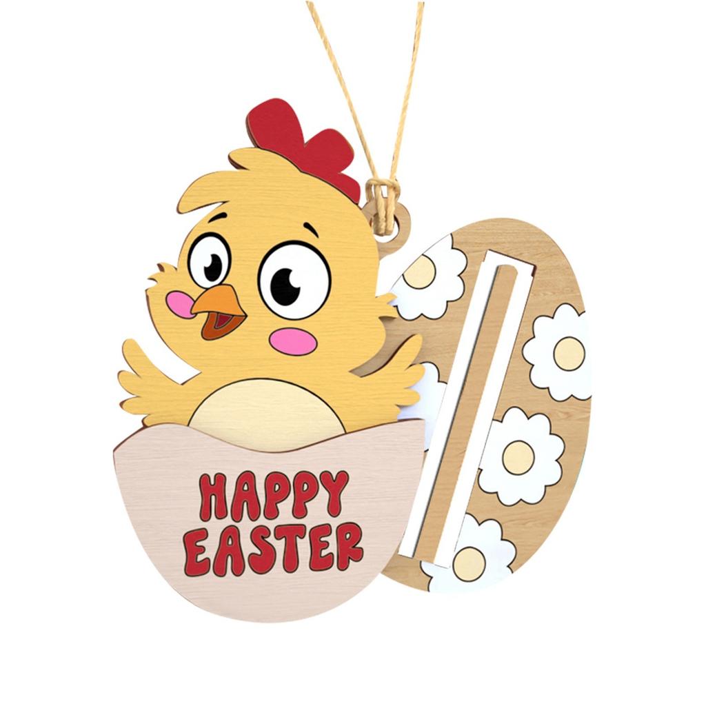 Easter Decoration, Hand Carved Cute Carrot Wallet Shaped Wooden Pendant 2D