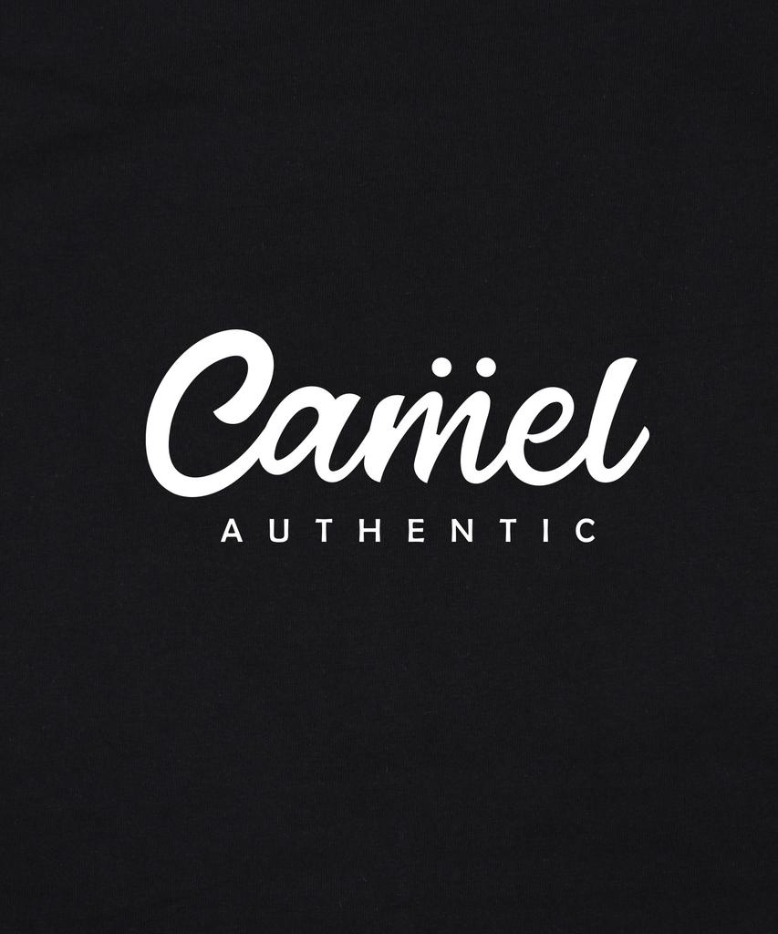 CAMEL WORK Аутентичная футболка с коротким рукавом и логотипом (черный)