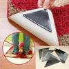 4Pcs Set Triangle Washable Rug Gripper Anti-Slip Reusable Rubber Mat Non Slip Patch Tape For Tile Floors Carpets Corners Pad