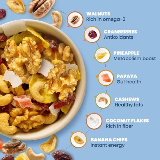 Paper Boat High Energy Dry Fruits & Nuts Trail Mix (Pack of 10)
