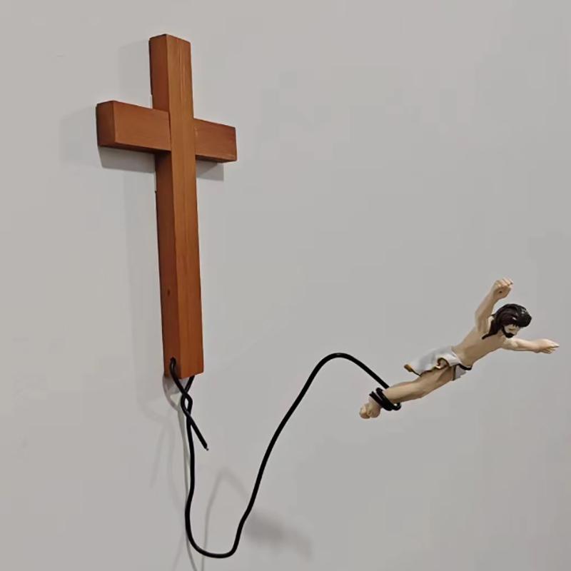 Bungee Jumping For Jesus Religious Decoration Easter Atmosphere Decorative Ornaments Holiday Gifts Hanging Ornaments Crafts