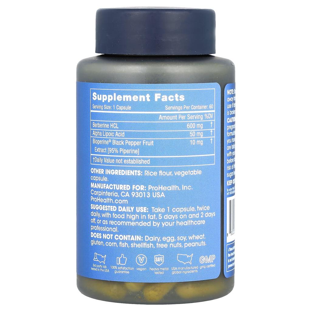 Berberine Pro, 1,200Mg, 60 Capsules