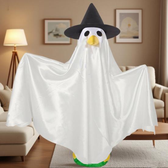 Halloween Porch Goose Outfit For 23" Goose Statue Spooky Ghost