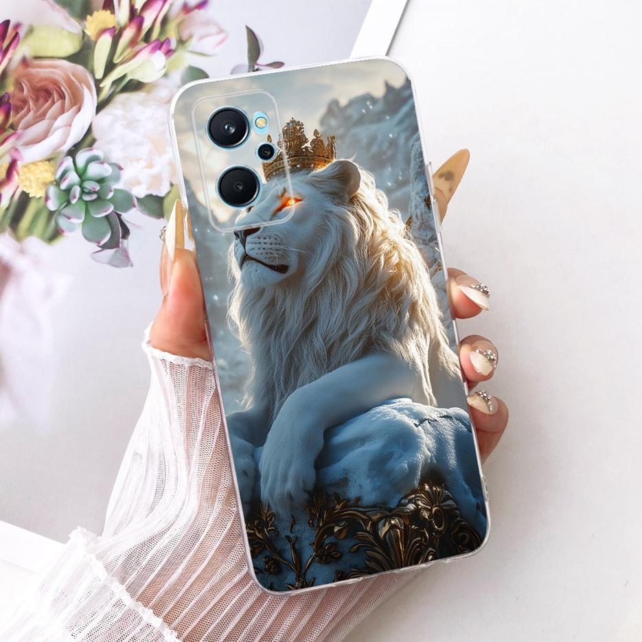 Чехол для Realme 9i 4G RMX3491 Милый Лев Модный Расписной Чехол Мягкий Тонкий Чехол для Телефона Для Realme 9i 5G RMX3612 Realme9i Чехлы Сумки