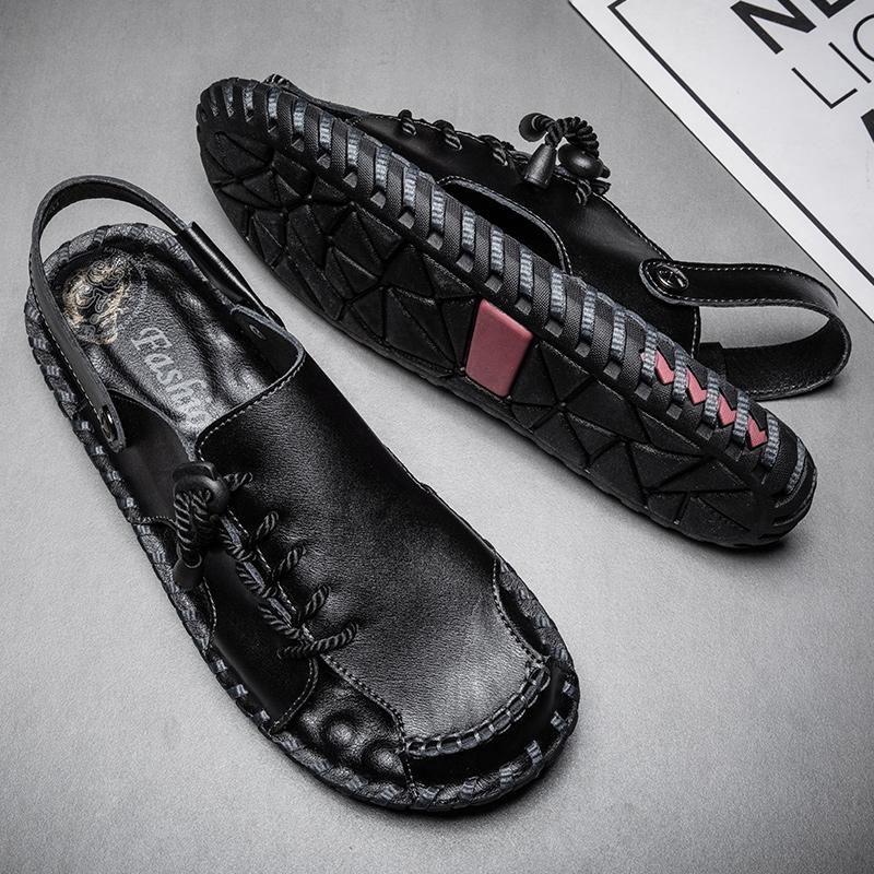 Men New Sandals PU Outdoor Leisure Comfortable Beach Sandals Popular Walking Sandals Size 38-47 Men Sandals