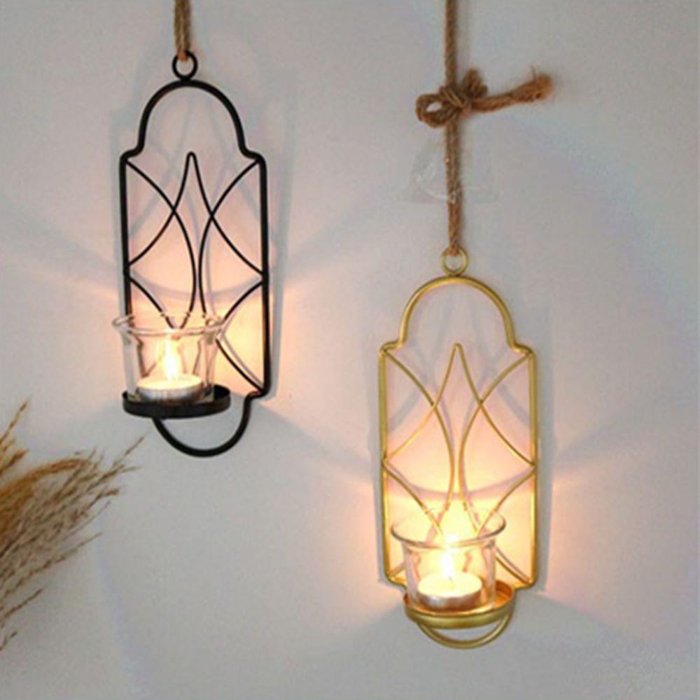 Vintage Wall Mount Candle Stand Wrought Iron Wall Tealight Holder Home