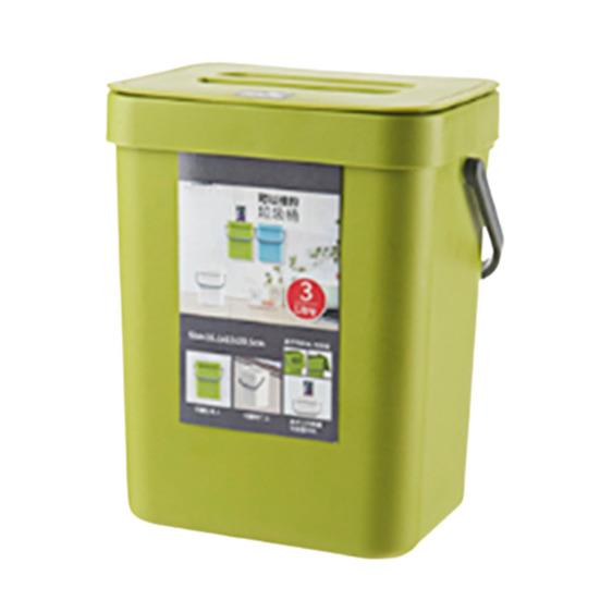 Kitchen Trash Can Hanging Organic Waste Bin Large Capacity Compact Design Bathroom Garbage Bin Container with Lid