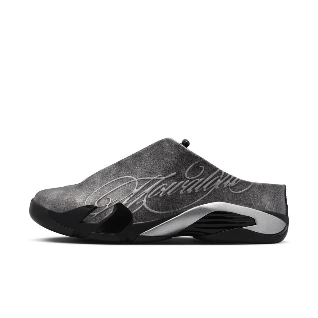 IR0908-001 Mowalola A Nike Air Jordan 14 Mule "Black/Metallic Silver" (Men's)