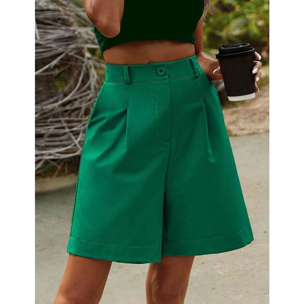 Шорты до колена, женские повседневные шорты-бермуды Damen, эластичные шорты Weites Bein, шорты Knie Sommer Mit Taschen
