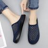 Women's Slippers Backless Walking Sandals Summer Slip-on Mule Shoes Closed Toe Casual Beach Shoes Large Size