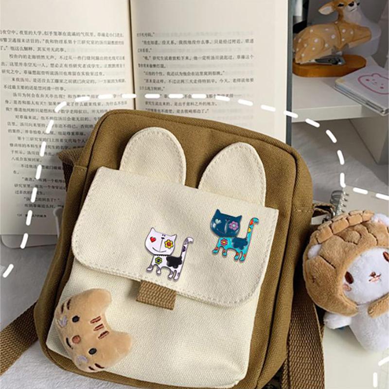 Очаровательная брошь на булавке с мультяшным котом, милые вещи, женские милые ювелирные изделия унисекс, повседневные броши с животными для женской одежды